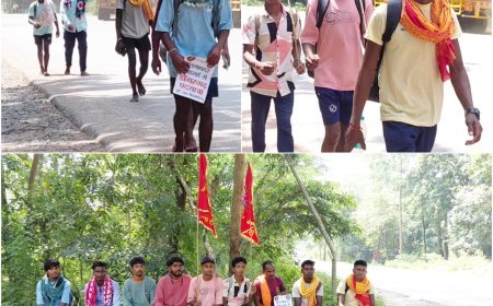 नवरात्रि के तीन दिन पूर्व कोंडागांव के 11 श्रद्धालु पदयात्रा पर डोंगरगढ़ के लिए रवाना