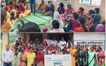 समुदाय बैठक में पालकों को बच्चों की परवरिश और देखभाल के लिए किया जागरूक