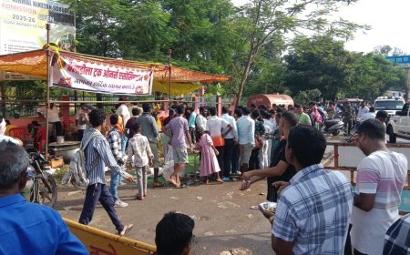 नवरात्रि के चौथे दिन बैलाडीला ट्रक एसोसिएशन ने दंतेवाड़ा में आयोजित किया विशाल भंडारा