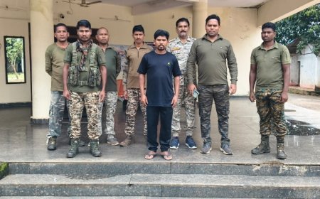 बीजापुर पुलिस की बड़ी कामयाबी: 8 लाख के इनामी माओवादी मल्लेश कुंजाम गिरफ्तार