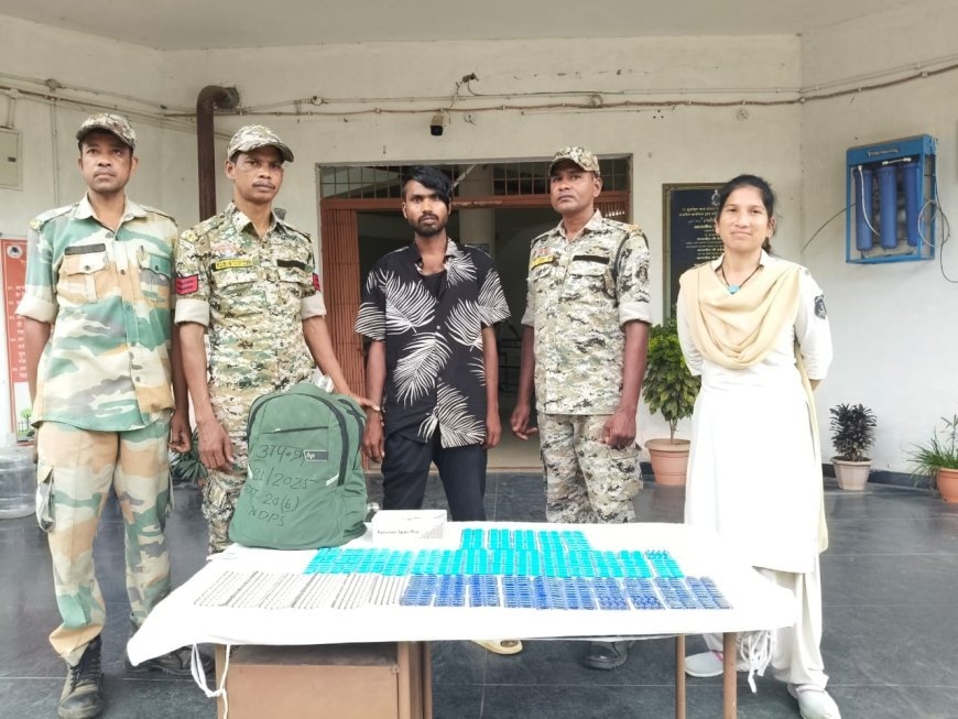 गीदम पुलिस ने 1133 नशीली टेबलेट के साथ रविन्द्र पटेल उर्फ हनी सिंह को किया गिरफ्तार