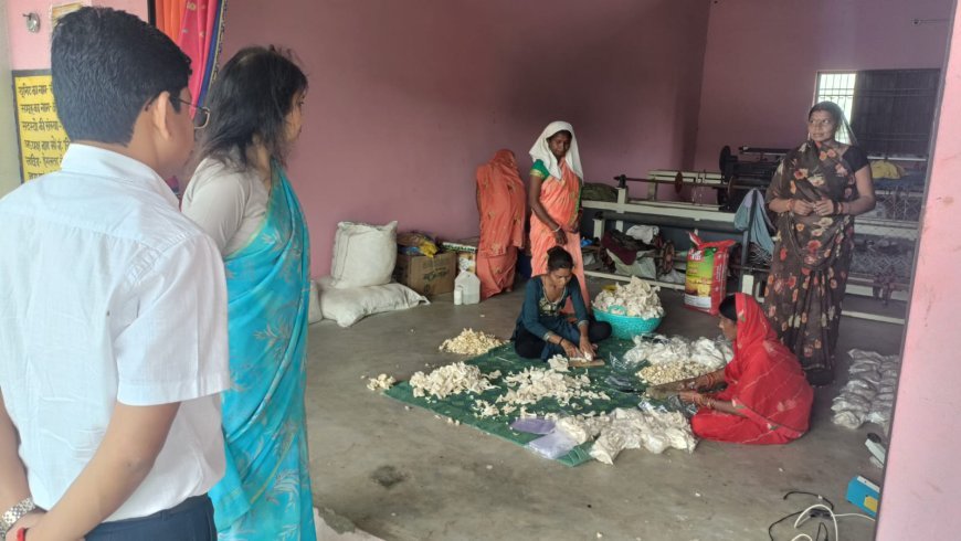 प्रमुख सचिव श्रीमती निहारिका बारिक ने किया मशरूम इकाई का निरीक्षण, ग्रामीण महिलाओं की आजीविका को सराहा