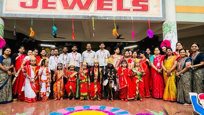 गुरुकुल पब्लिक स्कूल में जीवंत मातारानी नवदुर्गा का भक्तिमय पूजन