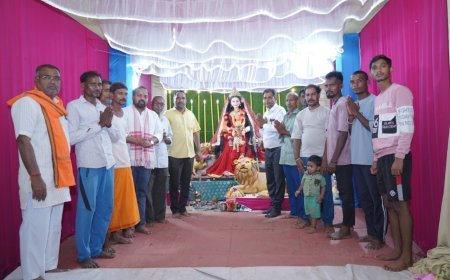 शारदीय नवरात्रि पर विधायक दीपेश साहू ने विभिन्न ग्रामों में किए देवी दर्शन, क्षेत्र की सुख-समृद्धि की कामना