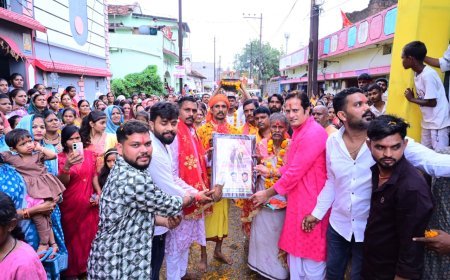 नवमीं पर विकास उपाध्याय ने की कन्या पूजन और जंवारा दर्शन, शहरभर में भक्ति से जुड़े आयोजनों में हुए शामिल