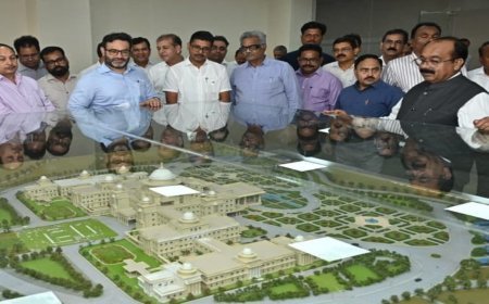 उपमुख्यमंत्री साव ने नए छत्तीसगढ़ विधानसभा भवन का निरीक्षण किया, 50 वर्षों के लिए आधुनिक, सांस्कृतिक और पेपरलेस संचालन के लिए तैयार