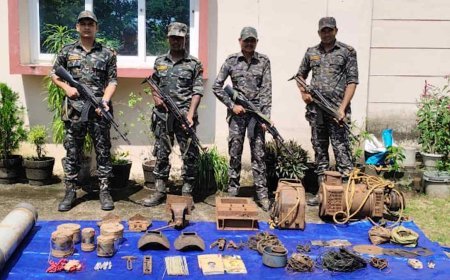 मलकानगिरी में नक्सलियों की गुप्त बंदूक फैक्ट्री का भंडाफोड़, हथियार बनाने के उपकरण और विस्फोटक बरामद