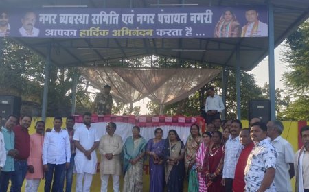 नगरी में पार्षद निधि से गौठान में रंगमंच और टीन शेड निर्माण — सांस्कृतिक धरोहर संरक्षण की मिसाल