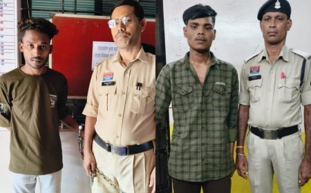 रायपुर पुलिस ने खमतराई क्षेत्र में धारदार चाकू लहराते दो आरोपियों को किया गिरफ्तार