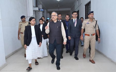 छत्तीसगढ़ उच्च न्यायालय के मुख्य न्यायाधीश रमेश सिन्हा ने किया रायगढ़, खरसिया, सक्ती और जांजगीर न्यायालयों का निरीक्षण