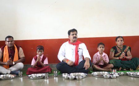 उपमुख्यमंत्री विजय शर्मा ने कच्चापाल रामकृष्ण मिशन आश्रम में बच्चों संग किया भोजन, क्षेत्र की शांति और शिक्षा पर दिया जोर