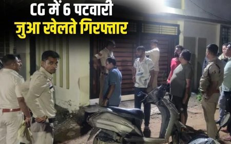 जांजगीर में जुआ फड़ पर छापा, पटवारी संघ के कार्यकारी प्रदेशाध्यक्ष सहित 8 जुआरी गिरफ्तार