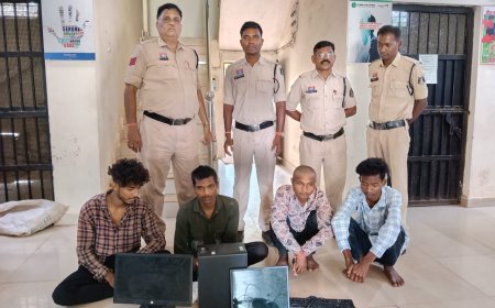 हाई स्कूल मोखा में हुई कंप्यूटर चोरी का खुलासा – चार आरोपी गिरफ्तार, चोरी का सामान बरामद