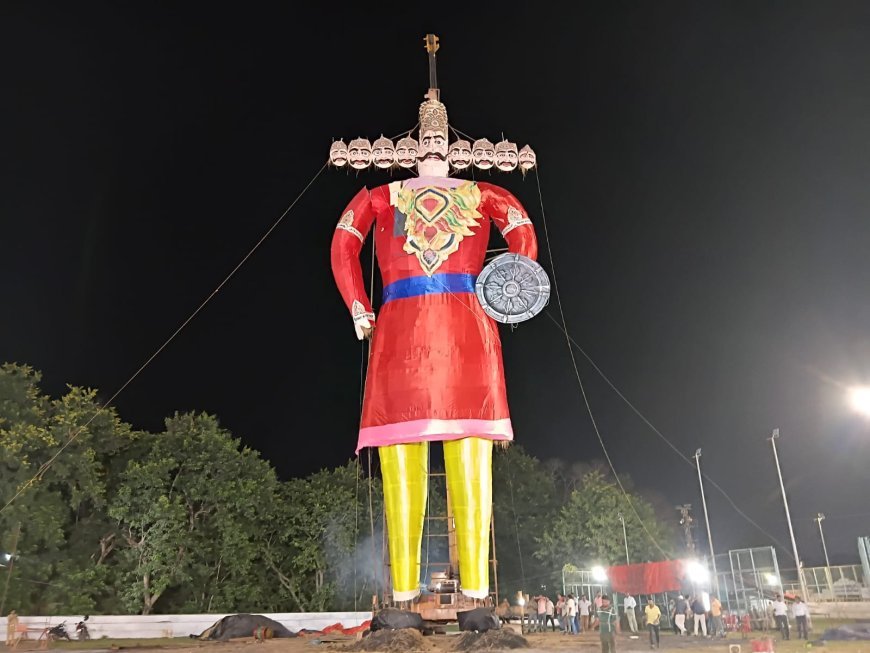 कोरबा के लाल मैदान में आज दहन होगा 120 फीट ऊंचा रावण, आतिशबाजी और लेज़र शो बनेगा आकर्षण