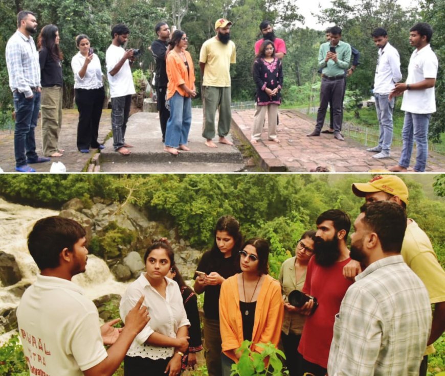 “बस्तर राइजिंग” टीम का टाटामारी में स्वागत, गोबरहीन शिवलिंग और होनहेड़ जलप्रपात का किया भ्रमण