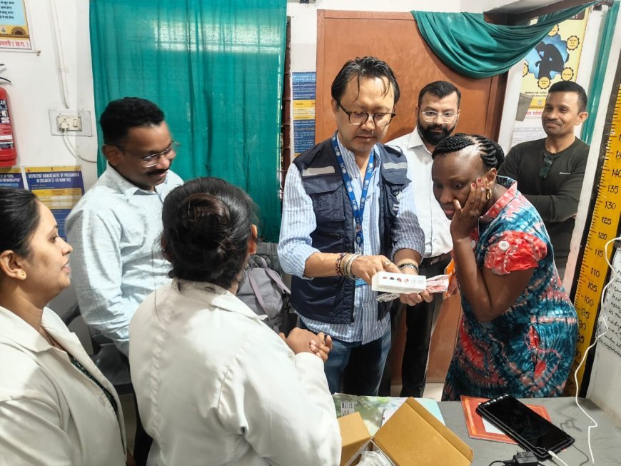 WHO टीम ने विकासखंड नगरी का दौरा किया, स्वास्थ्य सेवाओं का लिया अवलोकन, सिकल सेल मरीजों और मातृत्व-शिशु स्वास्थ्य पर विशेष ध्यान