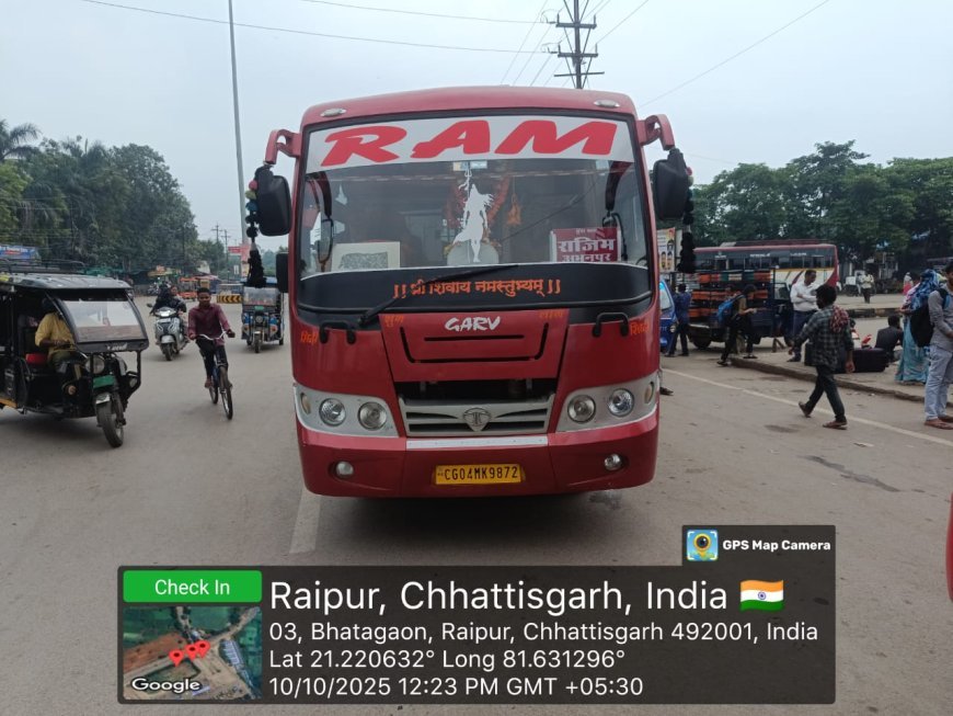 रायपुर अंतर्राज्यीय बस स्टैंड में अव्यवस्था पर कड़ा अभियान, 03 दिनों में 695 बसों पर ई-चालान