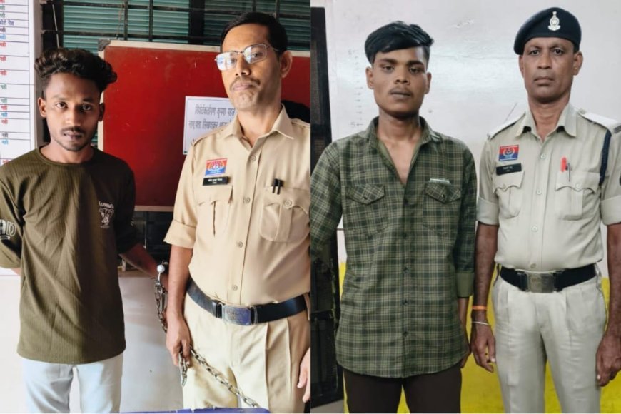 रायपुर पुलिस ने खमतराई क्षेत्र में धारदार चाकू लहराते दो आरोपियों को किया गिरफ्तार