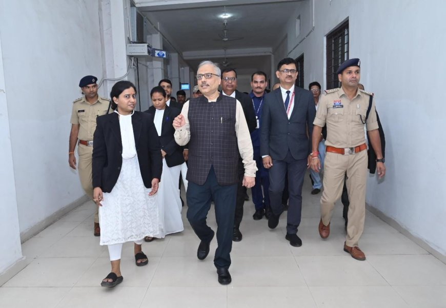 छत्तीसगढ़ उच्च न्यायालय के मुख्य न्यायाधीश रमेश सिन्हा ने किया रायगढ़, खरसिया, सक्ती और जांजगीर न्यायालयों का निरीक्षण