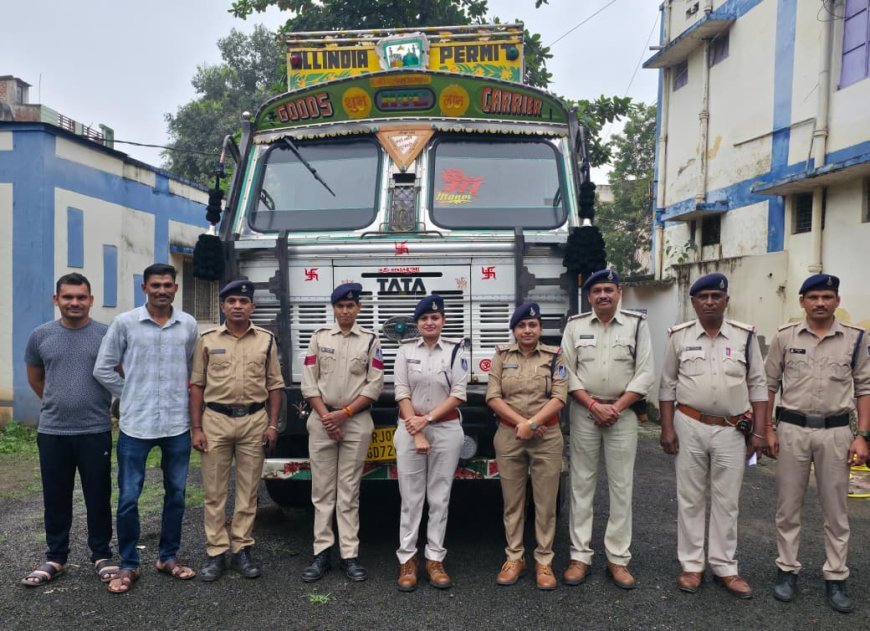 आलीराजपुर पुलिस की बड़ी कार्रवाई, ₹1.17 करोड़ की अवैध शराब और ट्रक जब्त — शराब माफिया पर बड़ा प्रहार