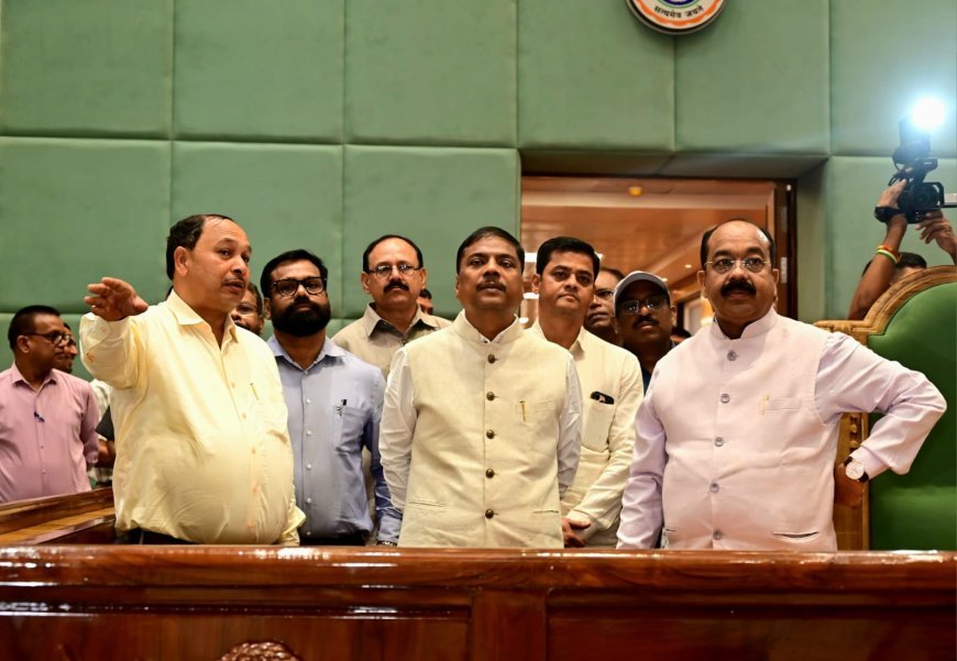 उप मुख्यमंत्री अरुण साव ने नवा रायपुर में विधानसभा भवन लोकार्पण की तैयारियों का लिया जायजा, बोले - यह भवन हमारी संस्कृति और परंपरा का प्रतीक
