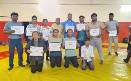 किशनपुरी के तीन खिलाड़ियों का राष्ट्रीय सीनियर कुश्ती प्रतियोगिता के लिए चयन, कोच मनोज साहू के मार्गदर्शन में रचा नया इतिहास