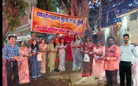 कार्तिक पूर्णिमा पर शिवनाथ नदी तट पर खण्डेलवाल युवा मंच ने किया भव्य दीपदान और गंगा महाआरती का आयोजन