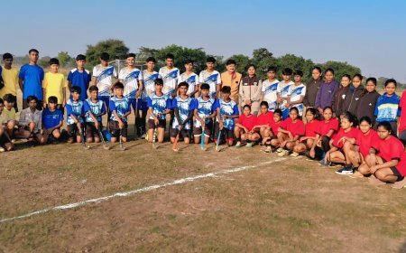 भारतीय हॉकी के 100 गौरवशाली वर्ष पर बारगांव में जश्न, फ्रेंडली मैच में बालक-बालिकाओं ने दिखाया शानदार खेल