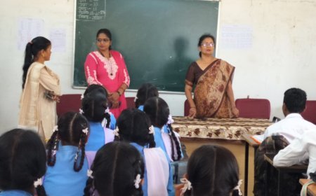 जिला शिक्षा अधिकारी ने गुंडरदेही के विद्यालयों का निरीक्षण कर शिक्षा व्यवस्था का लिया जायजा