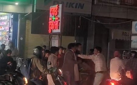 न्यायधानी बिलासपुर में नशे में धुत्त कार सवारों का हंगामा, ‘पुलिस’ लिखी गाड़ी से दिखाया रुतबा