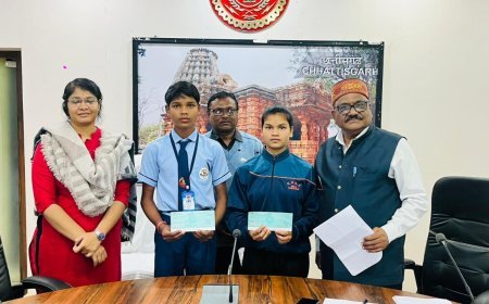 राज्यपाल की अनुशंसा पर दो मेधावी विद्यार्थियों व खिलाड़ी को आर्थिक सहायता