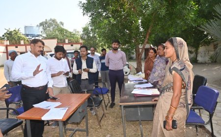 कलेक्टर श्री वर्मा ने धरमपुरा, बोड़ला और राम्हेपुर में एसआईआर कार्यों का किया निरीक्षण