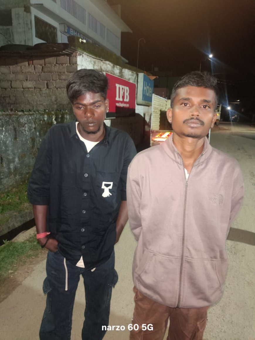 बचेली पुलिस की सतर्कता से चोरी की कोशिश नाकाम, दो संदिग्ध गिरफ्तार