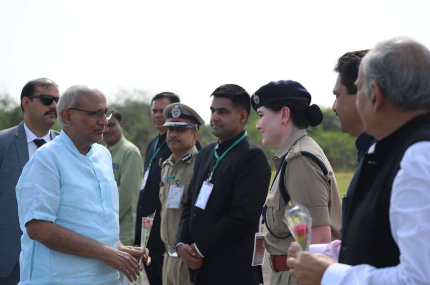 राजनांदगांव में उपराष्ट्रपति का आत्मीय स्वागत, पीटीएस ग्राउंड हेलीपैड पर हुआ भव्य स्वागत समारोह