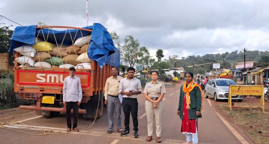कवर्धा जिले में अवैध धान आवक पर सख्त निगरानी, 23 चेकपोस्ट स्थापित — तीन वाहन जब्त