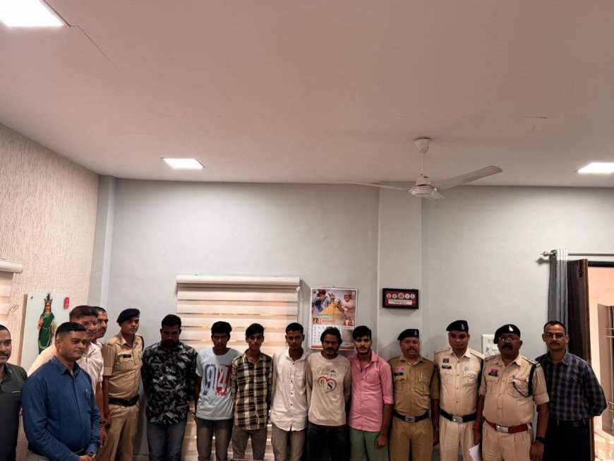 गुजरात से चला नशे का जाल, गंडई में टूटी डोर — केसीजी पुलिस ने छह तस्करों को किया गिरफ्तार