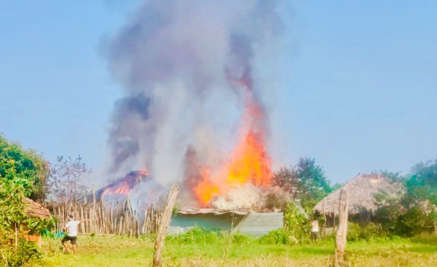 मरईगुड़ा वन में भीषण आग पर प्रशासन की त्वरित कार्रवाई, फायर ब्रिगेड की मदद से टली बड़ी दुर्घटना