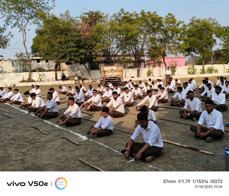 खंड केसली में RSS शताब्दी वर्ष पर भव्य पथ संचलन