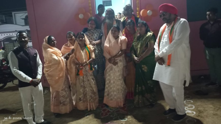 नगरी के वार्ड 5 में नवीन आंगनबाड़ी भवन का लोकार्पण, वर्षों की मांग हुई पूरी