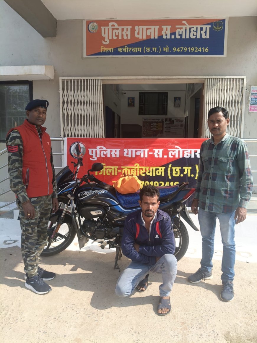 ।लोहारा पुलिस की बड़ी कार्रवाई: 5.220 बल्क लीटर अवैध शराब जब्त, आरोपी गिरफ्तार