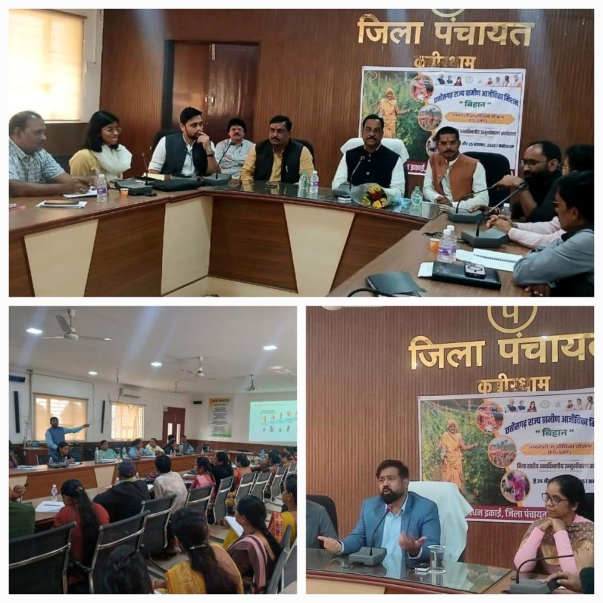 बिहान से समावेशी आजीविका की ओर—जिला पंचायत कबीरधाम में दो दिवसीय कार्यशाला सम्पन्न