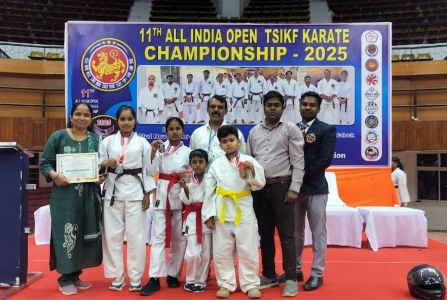 राष्ट्रीय कराटे टूर्नामेंट में कोंडागांव के खिलाड़ियों का शानदार प्रदर्शन, कई मेडल अपने नाम