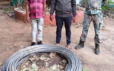 पखांजूर: हाई टेंशन बिजली तार चोरी के आरोप में दो आरोपी गिरफ्तार