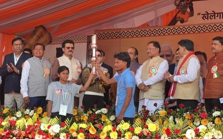 मुख्यमंत्री विष्णुदेव साय ने बस्तर ओलम्पिक 2025 का संभाग स्तरीय शुभारंभ किया