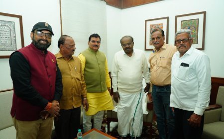 नेपानगर की वन एवं स्टेट एरिया भूमि को राजस्व में परिवर्तित करने की मांग, केंद्रीय उद्योग मंत्री से मिला प्रतिनिधिमंडल