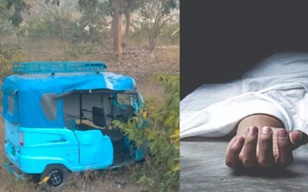 जांजगीर-चांपा में अनियंत्रित होकर पलटी ई-रिक्शा, 1 की मौत, 5 घायल