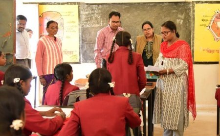 कलेक्टर नूपुर राशि पन्ना ने कस्तूरबा गांधी आवासीय विद्यालय बोरगांव का किया निरीक्षण