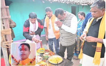 समाजसेवी स्व. गरीबसाय मरकाम के श्रद्धांजलि कार्यक्रम में शामिल हुए विधायक नीलकंठ टेकाम