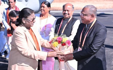 जशपुर की पावन धरती पर राष्ट्रपति द्रौपदी मुर्मु का ऐतिहासिक आगमन, हुआ गरिमामय स्वागत