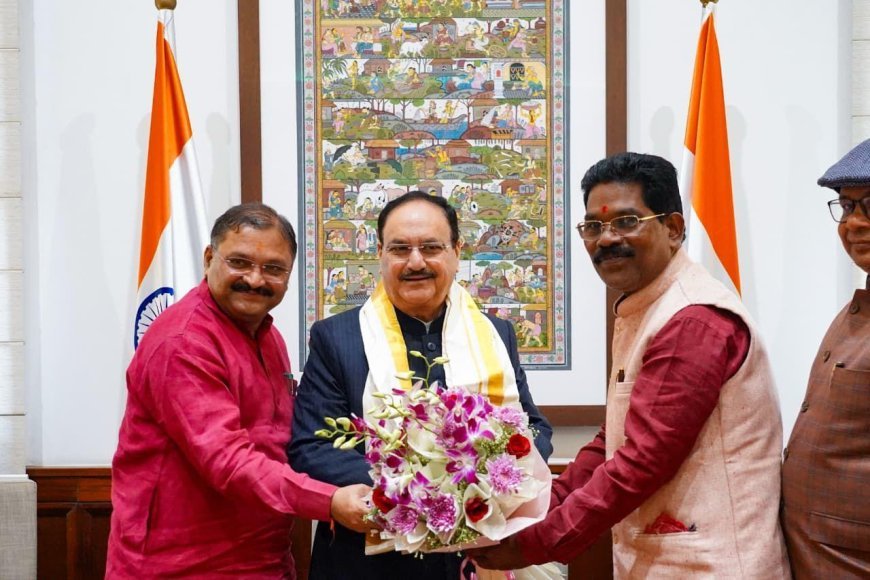 माननीय सांसद  संतोष पांडेय जी ने आज नई दिल्ली में भारतीय जनता पार्टी के राष्ट्रीय अध्यक्ष माननीय श्री जे.पी.नड्डा जी के जन्मदिन के अवसर पर उनसे सौजन्य भेंट कर जन्मदिन की बधाई व शुभकामनाएं दी।